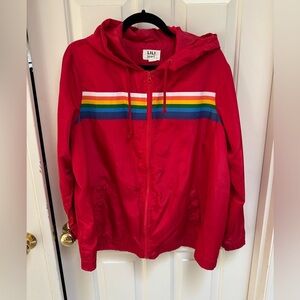 80s Inspired Rainbow Windbreaker
